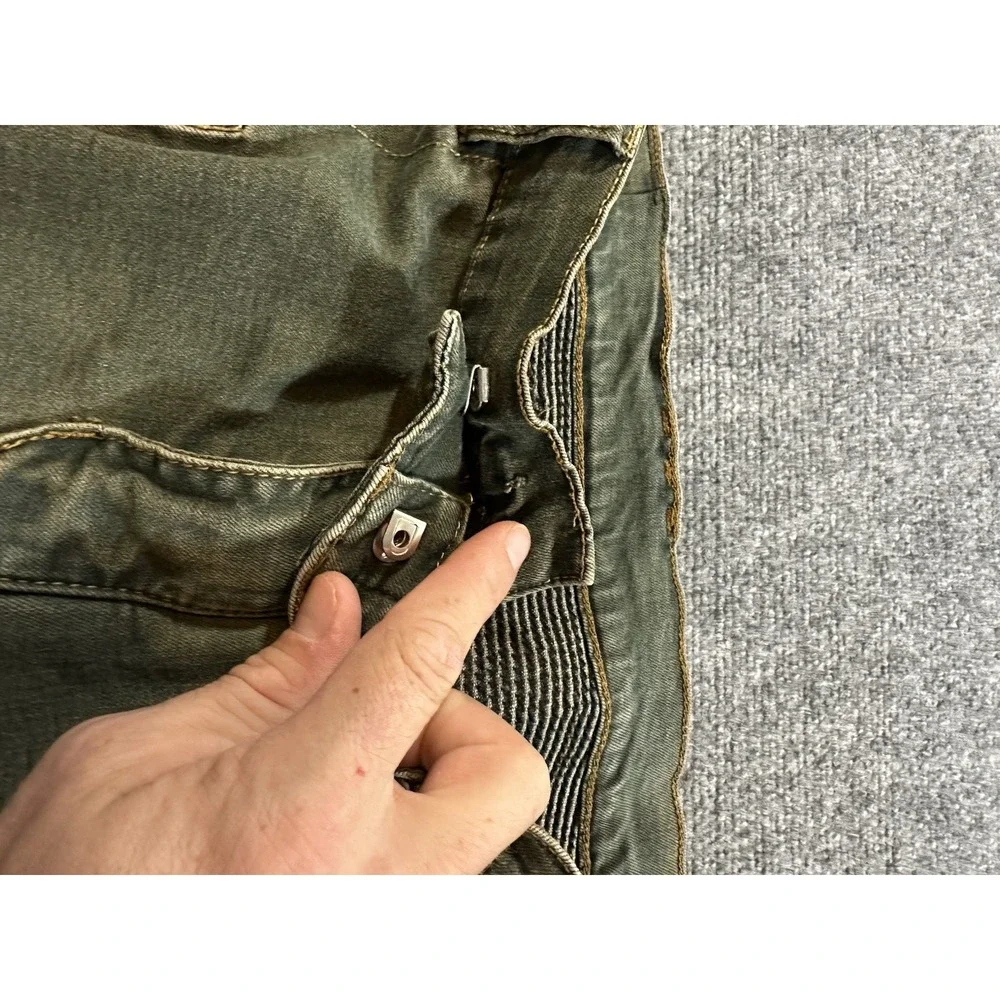 Balmain Paris 34x31 Moto Biker Distressed Slim Designer Jeans Made In Italy